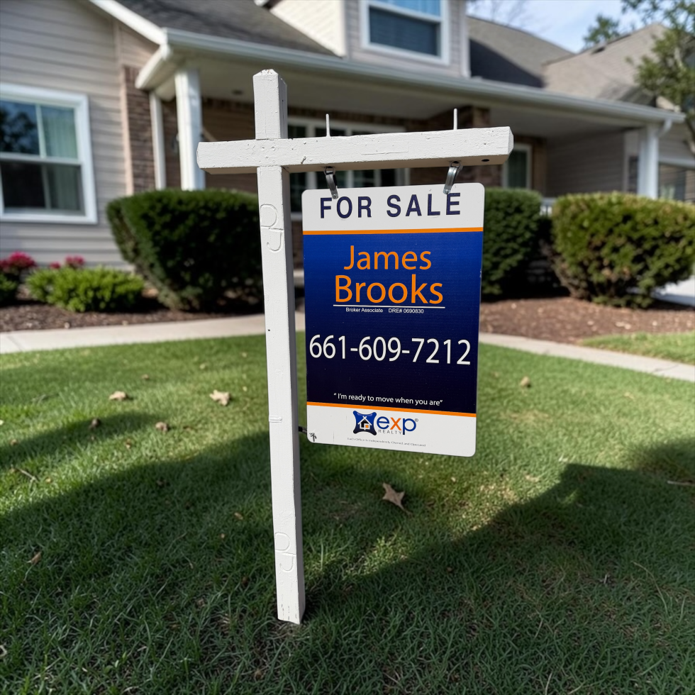 At home — custom realtor sign
