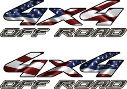 4x4 Truck Offroad Decal Camo American Flag Cast Vinyl
