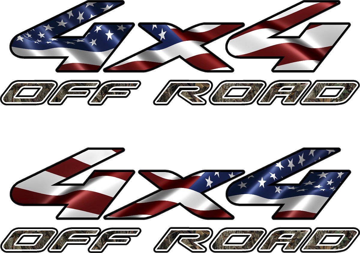 4x4 Truck Offroad Decal Camo American Flag Cast Vinyl