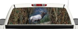 Truck SUV Rear Camo Elk Hunting Window Graphic Decal Perforated Vinyl Wrap