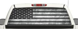 Truck SUV Distressed Subdue  Flag Window Decal Perforated Vinyl Wrap