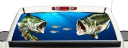 Truck SUV Rear Bass Shad Window Graphic Decal Perforated Vinyl Wrap
