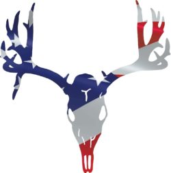 Deer Skull American Decal 12x11.75"