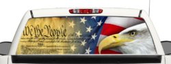Gun Rights Truck Rear Window Wrap Decal We the People Graphic Perforated Vinyl