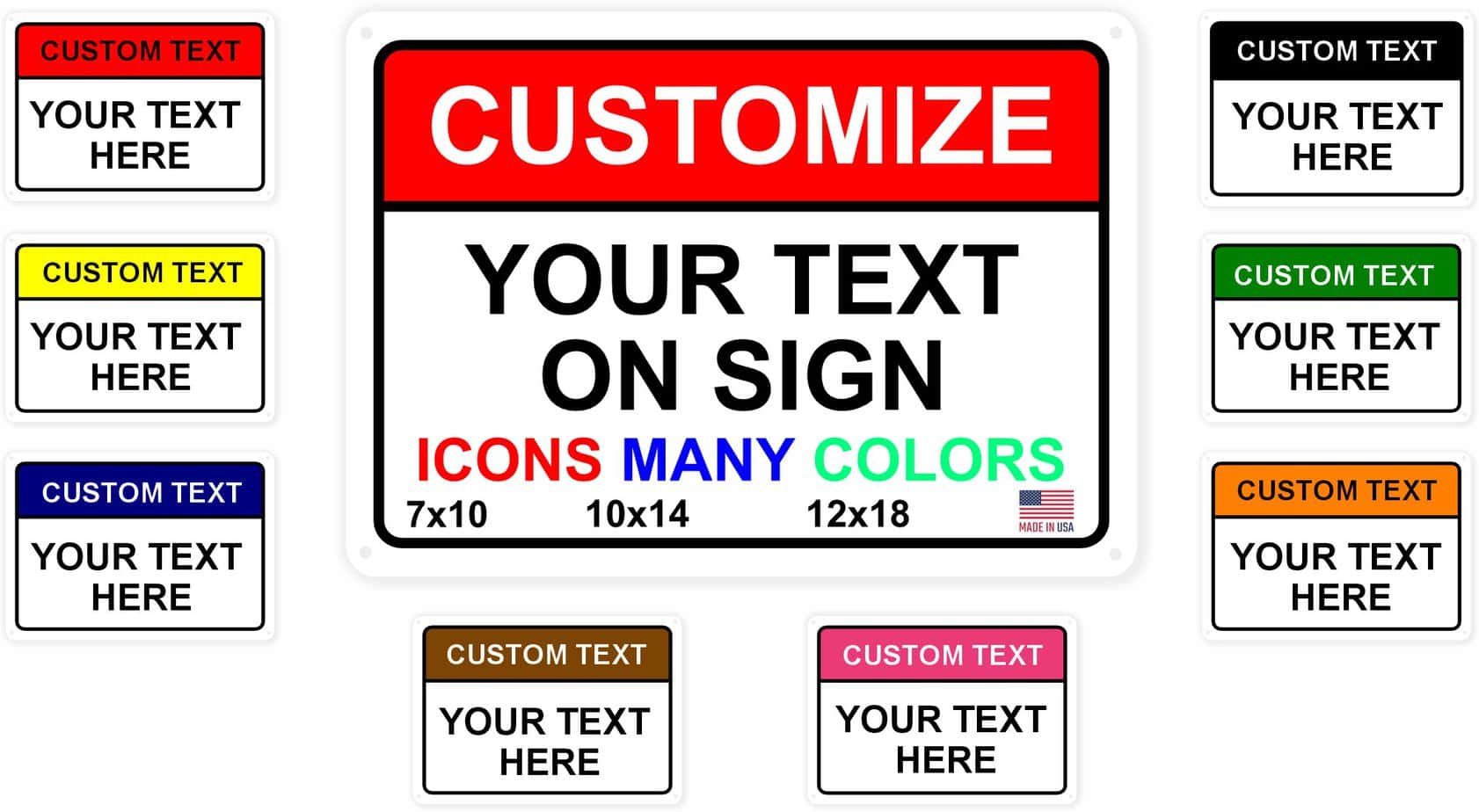 Custom Metal Sign Top Box Design Your Own Starting at 14.99